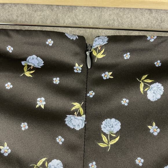 Revolve WeWoreWhat Strapless Peplum Ditsy Floral Mini Dress Women 16 Matte Satin - Picture 14 of 16